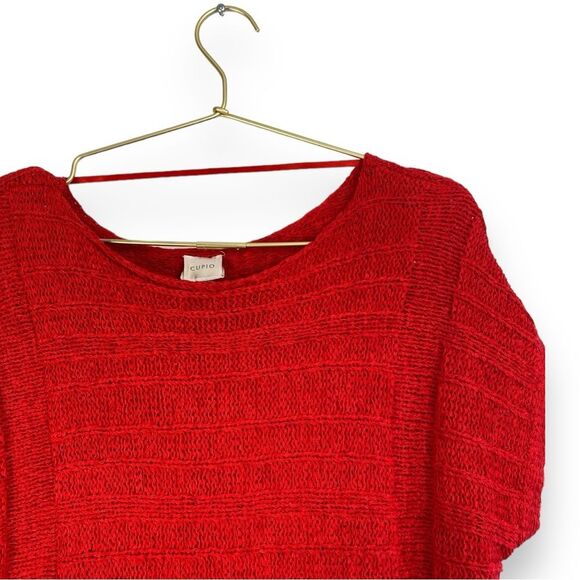 CUPIO Soft Textured Knit Sweater Woman's Short‎ Sleeve Size:XL 0357 - Picture 3 of 6
